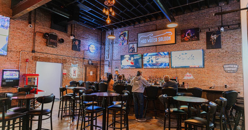 Interior, seating and bar areas