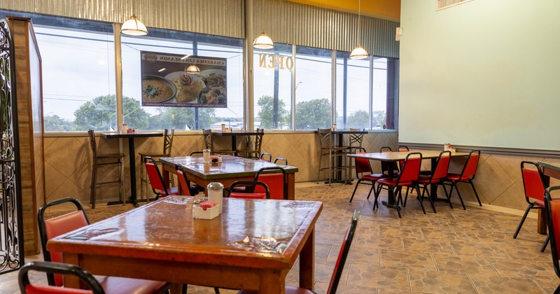 Interior, dining area by the window