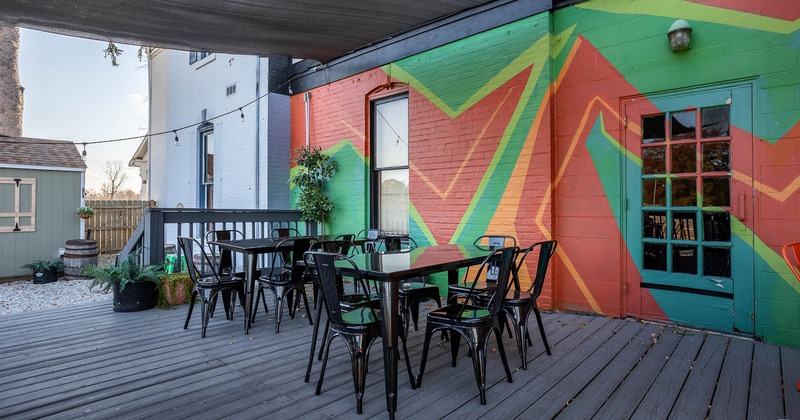 Exterior, patio, seating space