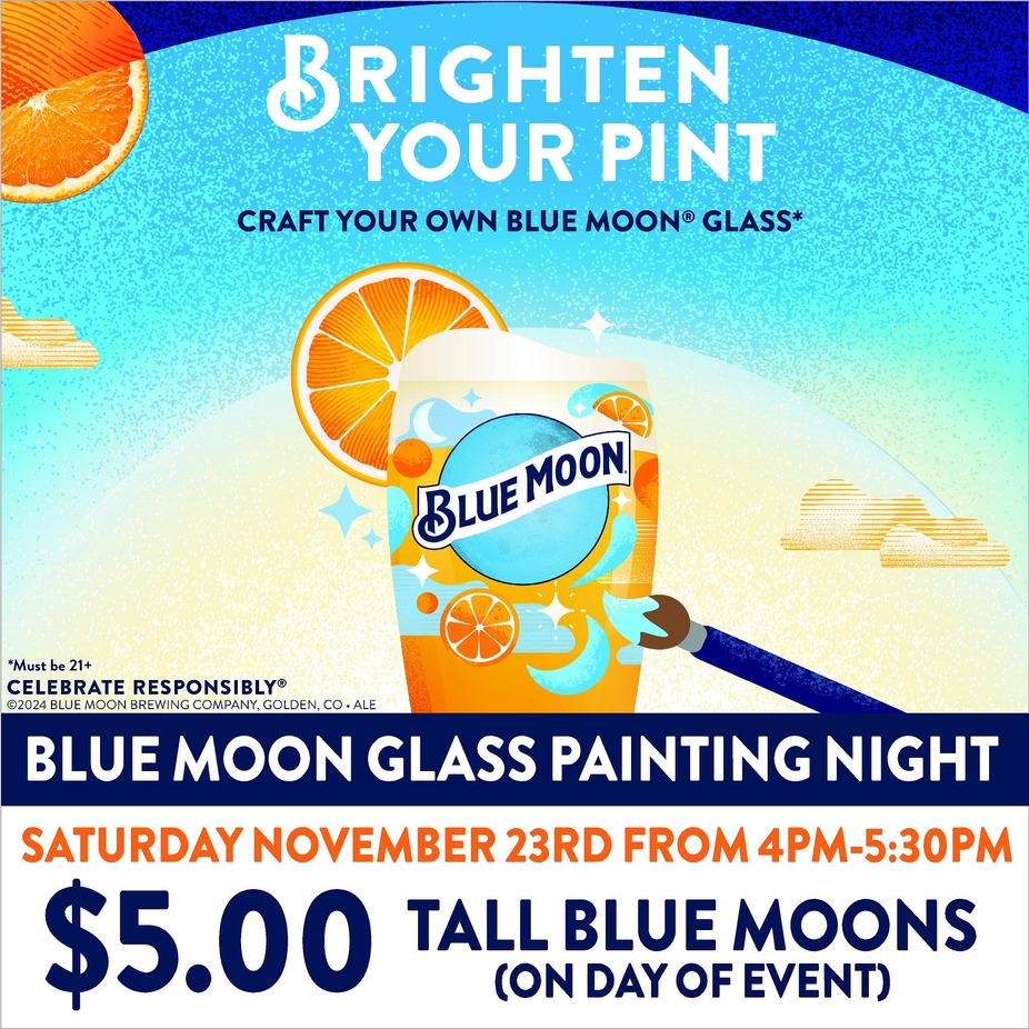 Blue Moon GLASS PAINTING Night! event photo