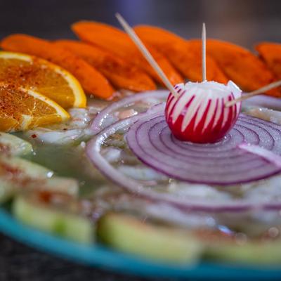 Aguachiles, close-up.