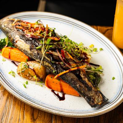 Grilled branzino