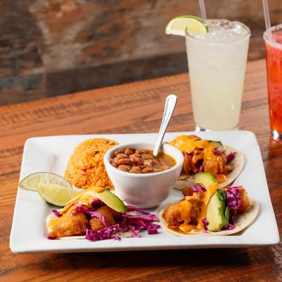 Shrimp Tacos, Los Compadres Cantina, Tex Mex, Roanoke, Texas.