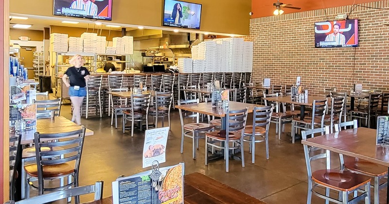 Interior, food counter, dining area