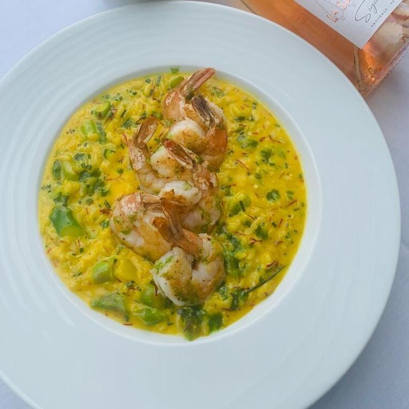 Risotto De Crevettes Au Basilic photo