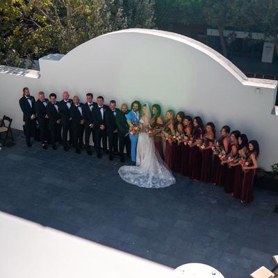 Wedding party group shot.