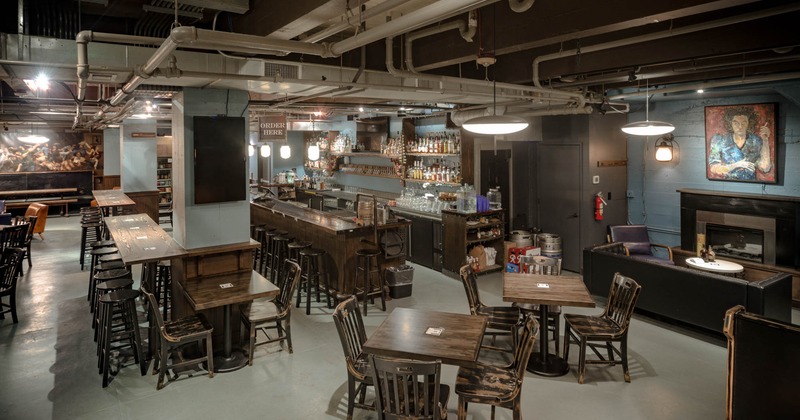 Interior, wide shot of dining area