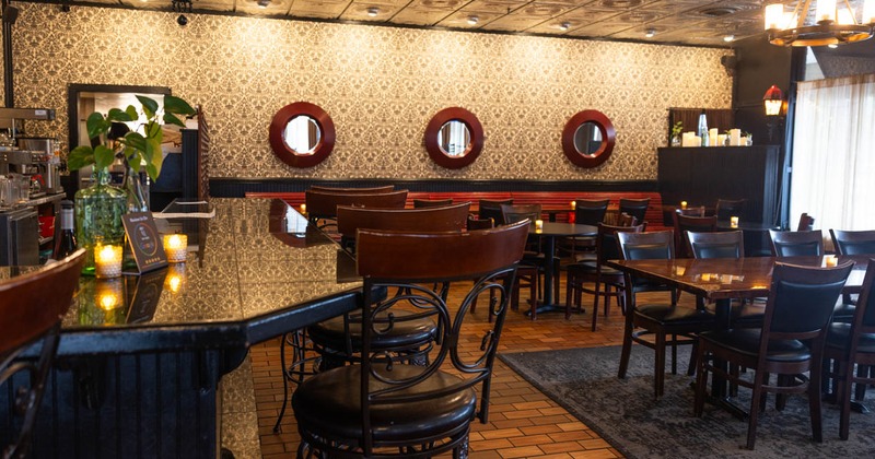 Bar and dining space