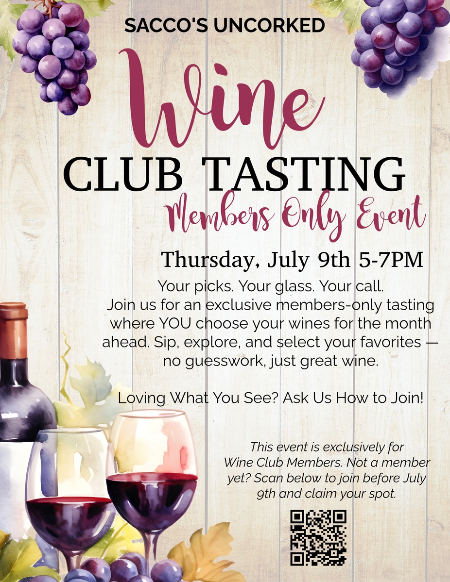 Wine Club Tasting