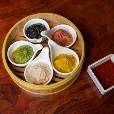 Assorted soup dumplings.