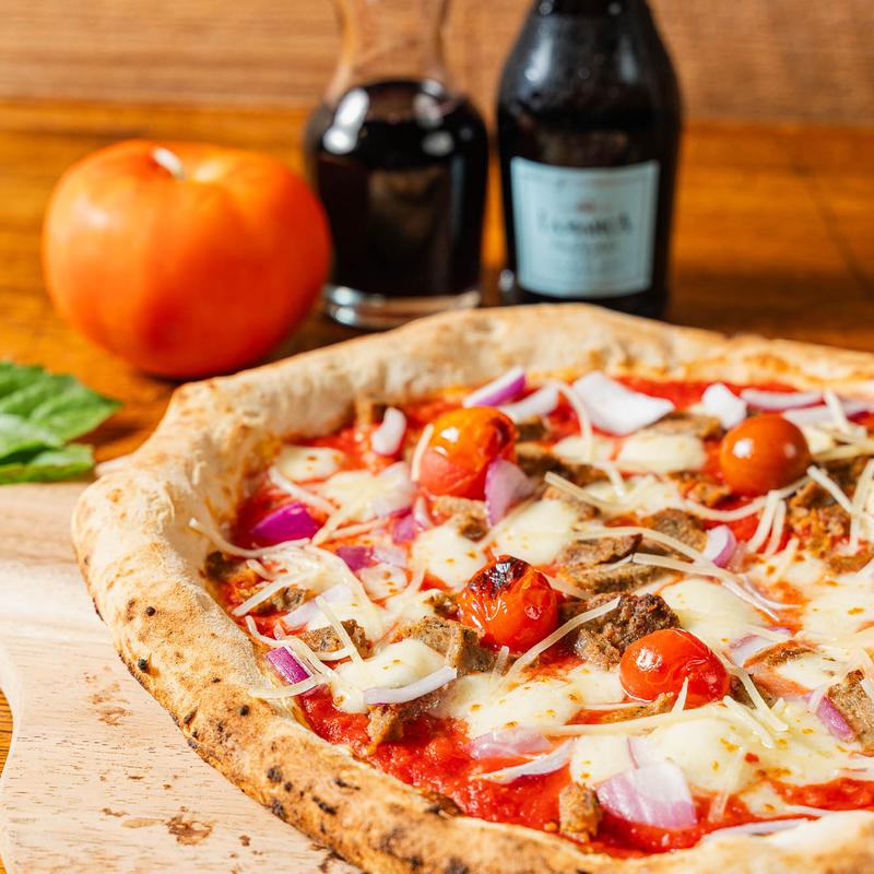 Large Meatball Pizza photo