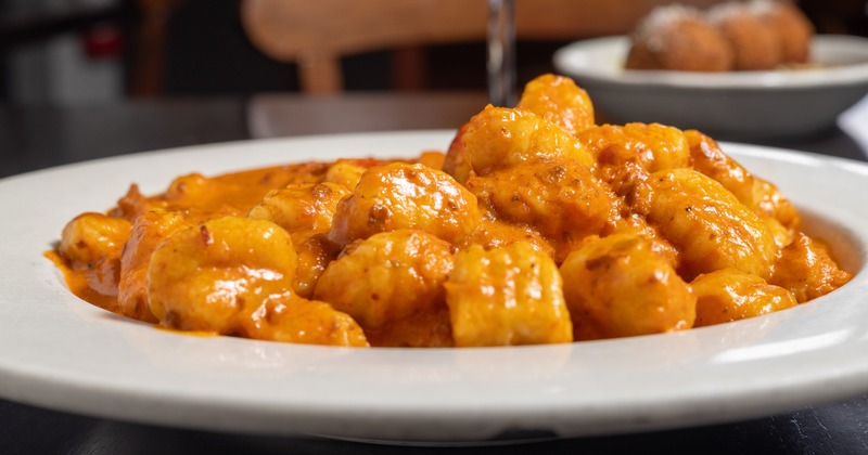 Gnocchi in creamy tomato sauce