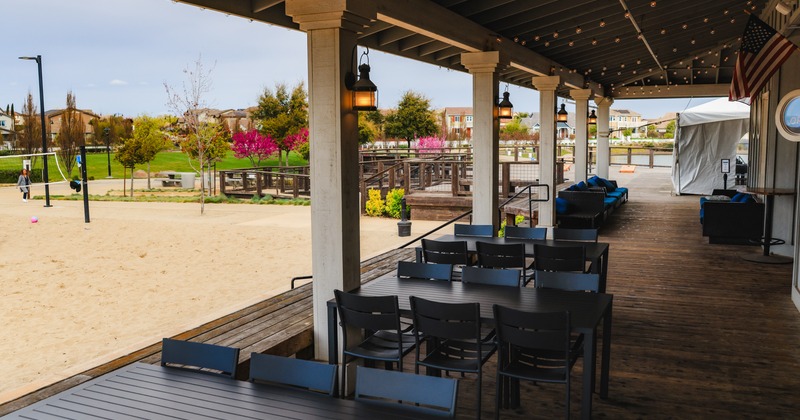 Exterior, terrace, diner tables and chairs