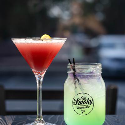 Two served cocktails.