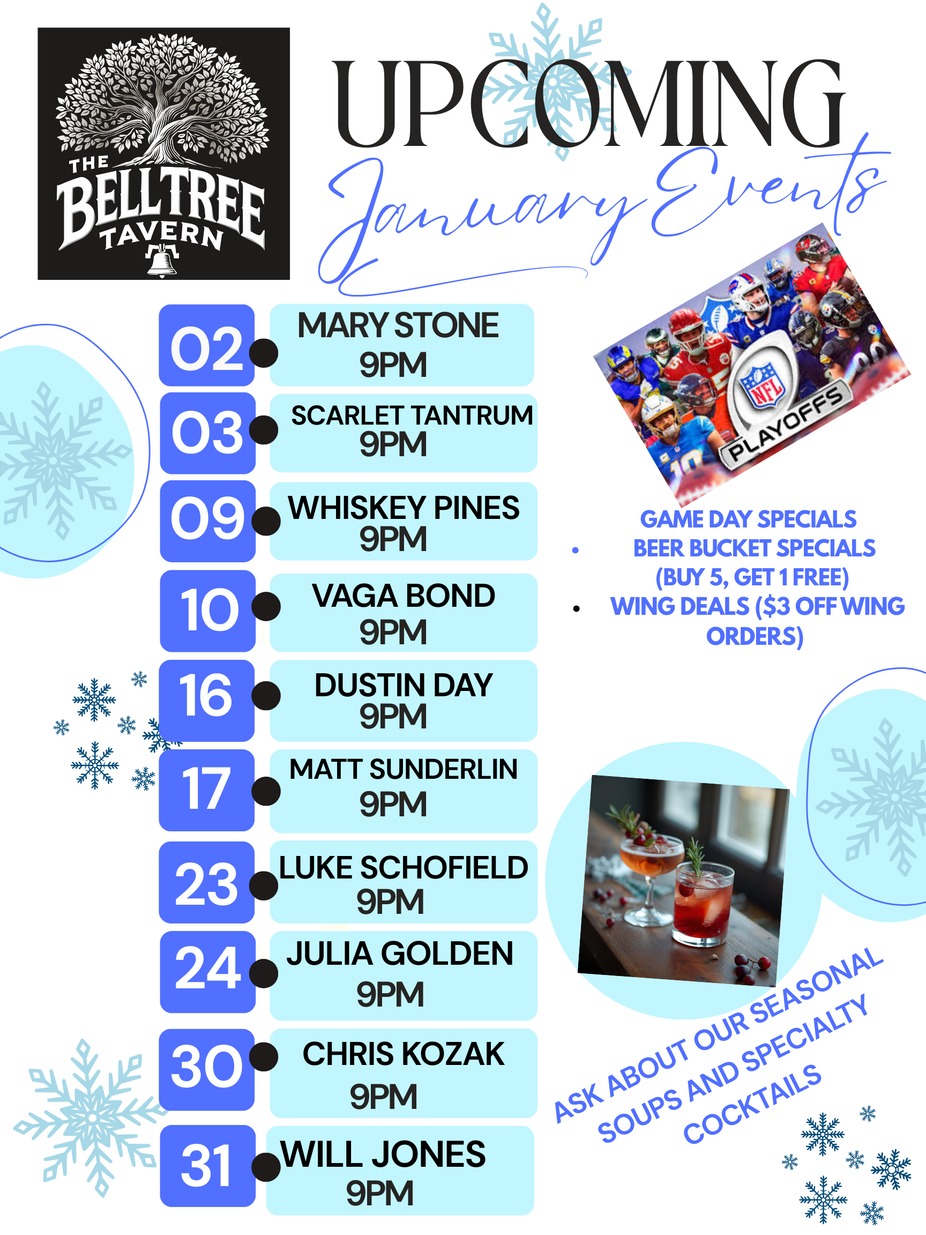 January at The Bell Tree Tavern event photo