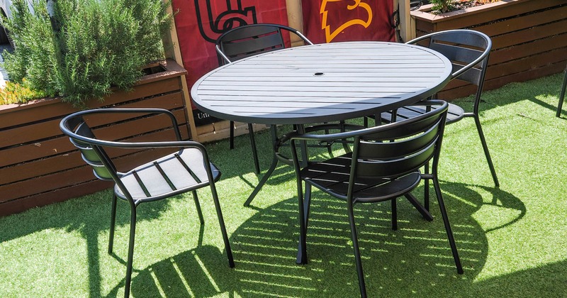 Table for four, patio area