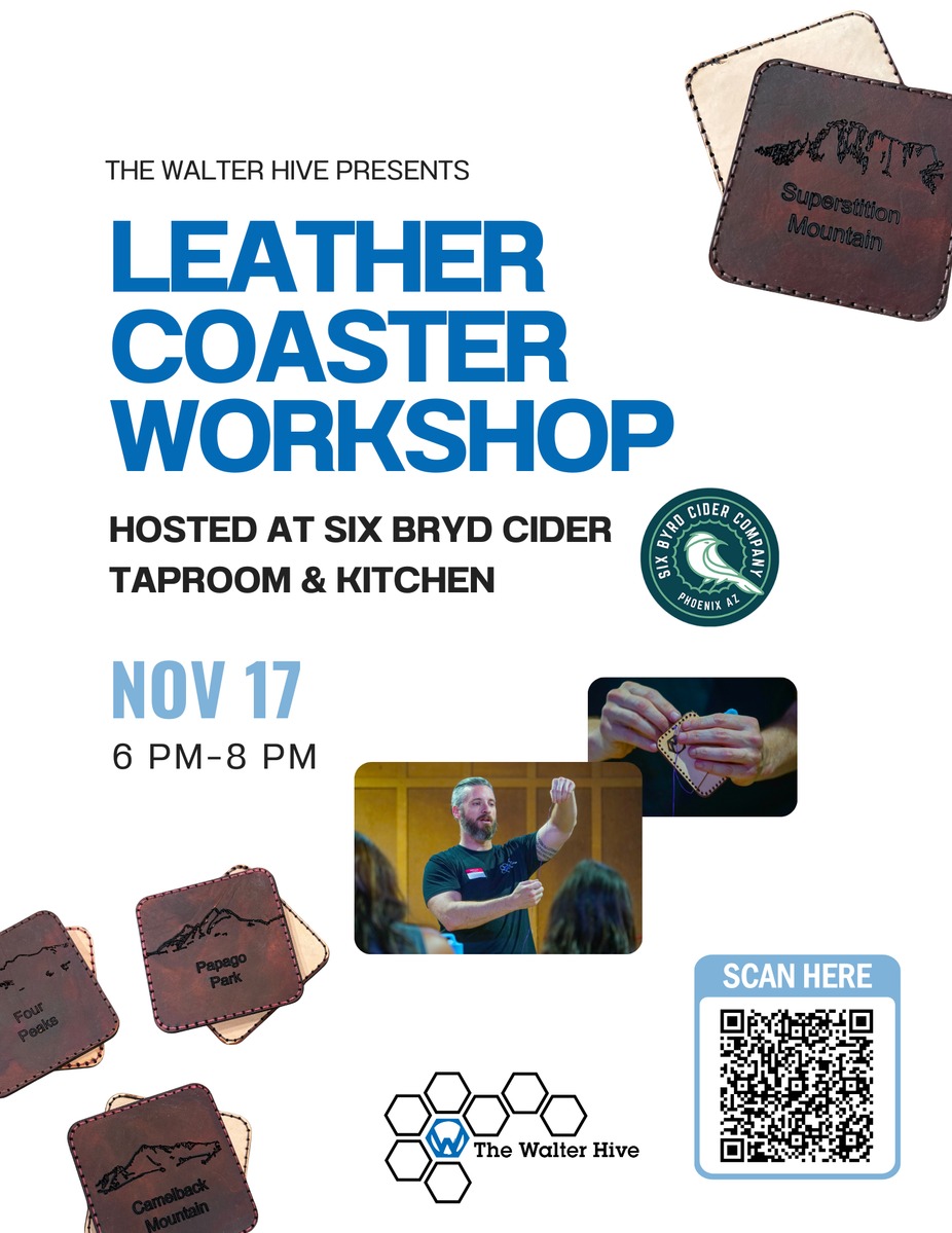 Leather Coaster Workshop 🪶🍎 event photo 2