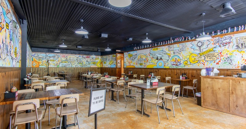 Spacious dining area