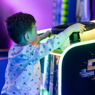 A child playing a game.