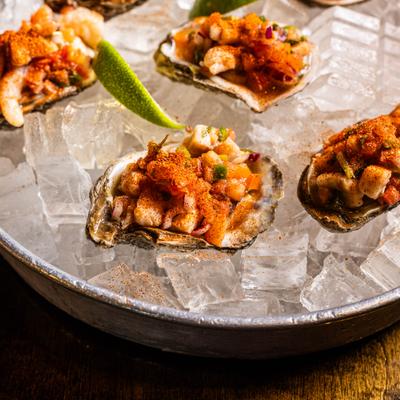 Ceviche Oysters.