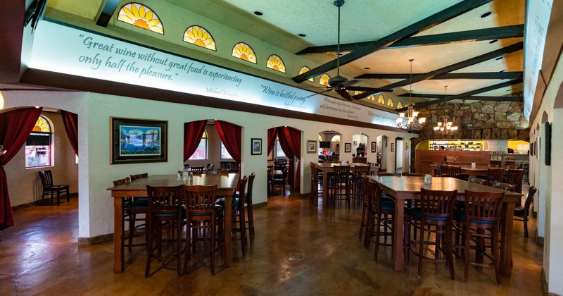 Interior, tables and seats