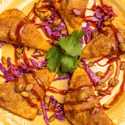 BBQ pork fried wontons.