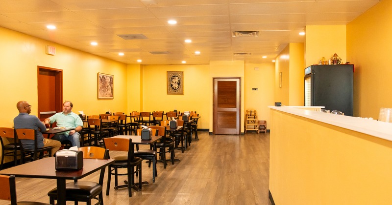 Diner area, wide view