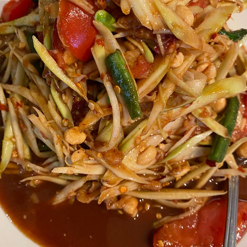 menu item 40 of 112, Papaya Korat Style**