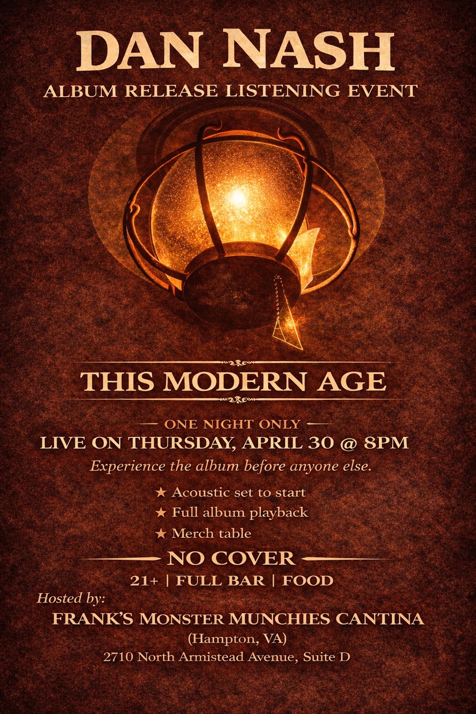 Album Release Listening Event with Dan Nash as he drops “This Modern Age” 🎶 event photo