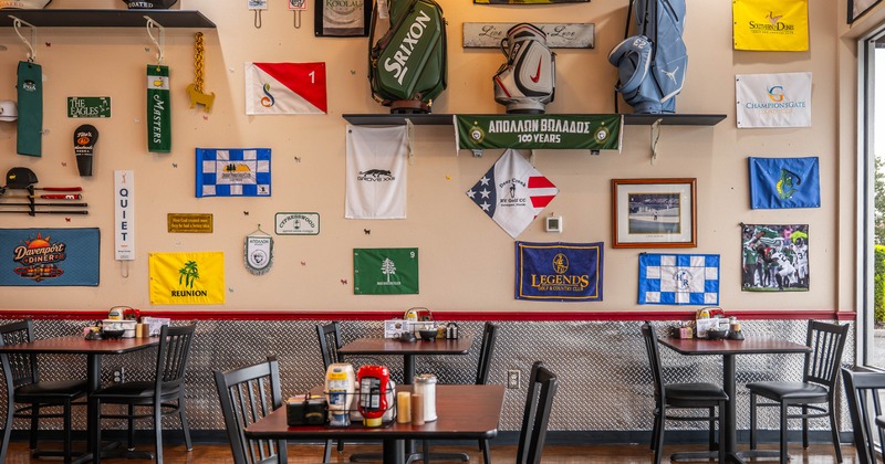 Diner interior, seating