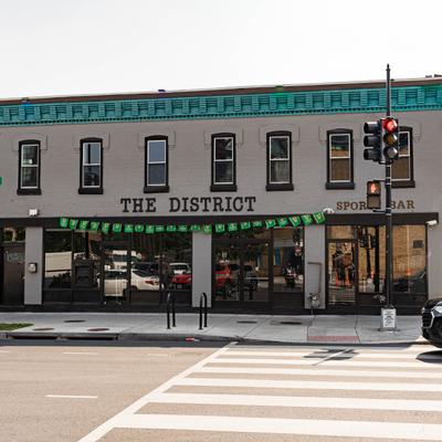 The District Sports Bar exterior.