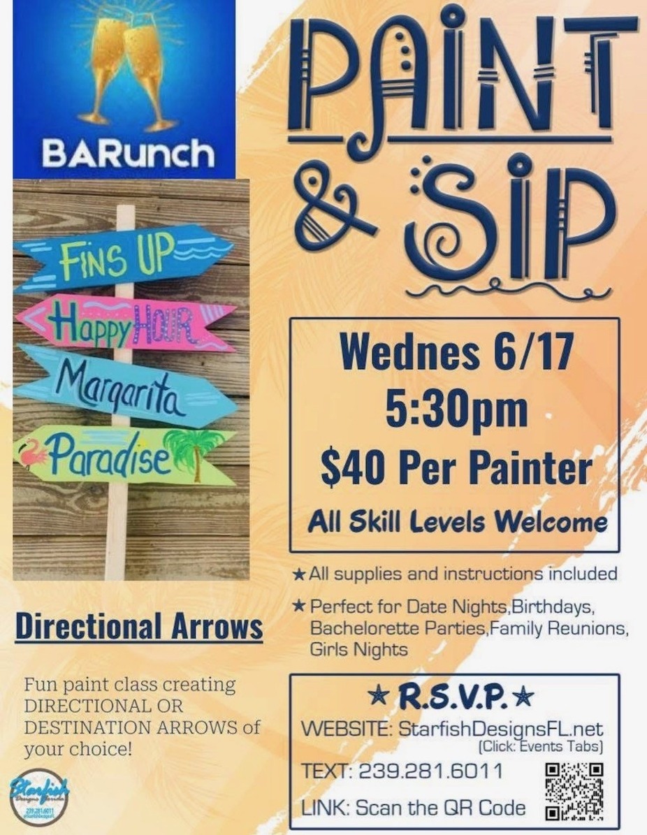 Paint n Sip Directional Arrows event photo