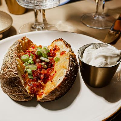Stuffed baked potato.