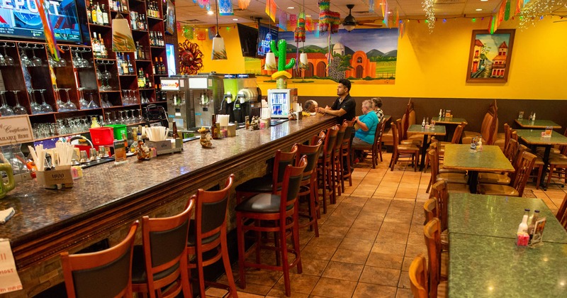 Interior, bar and dining area