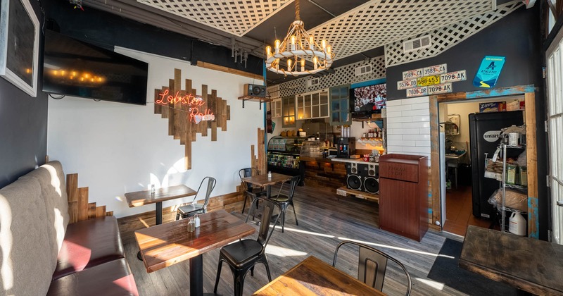 Decorated interior, seating area