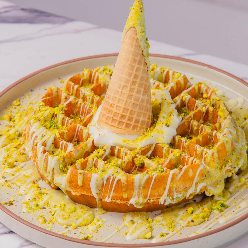 menu item 8 of 43, Pistachio Waffle