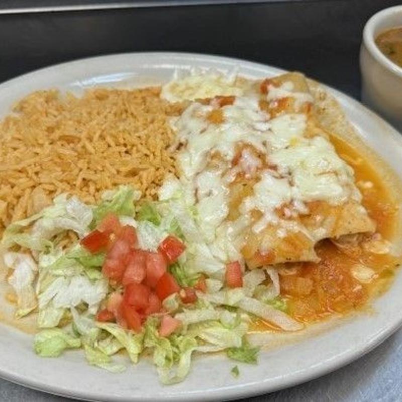 menu item 30 of 58, Chicken Enchilada Ranchera Dinner