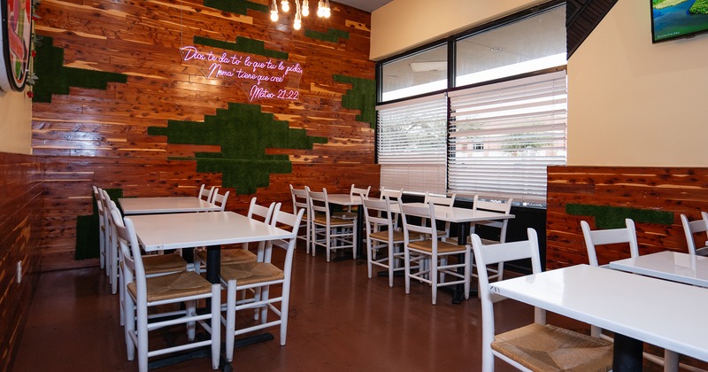 Nicely done interior dining area