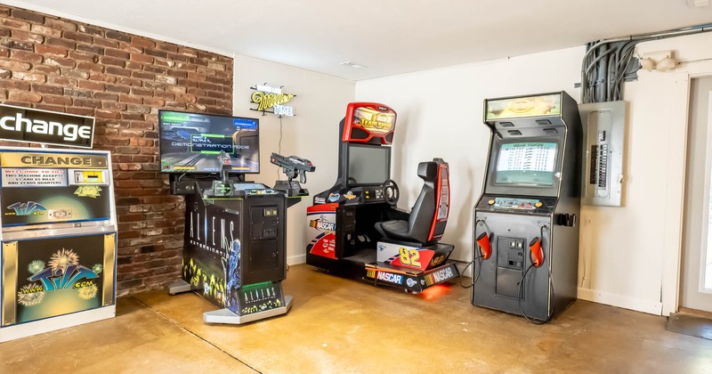 Interior, a room with game consoles