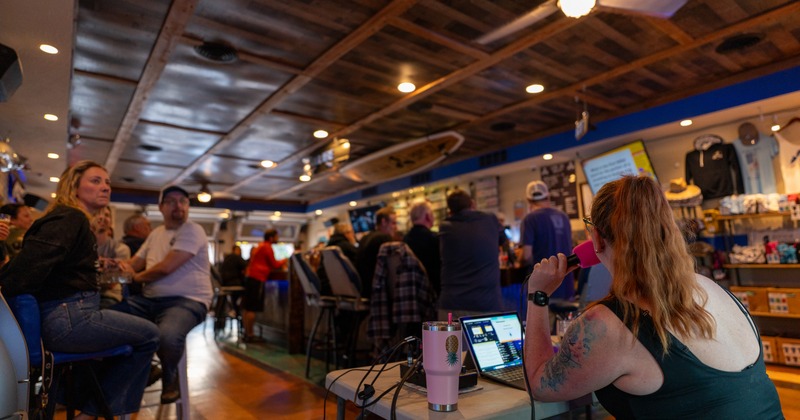 Customers sitting at their tables