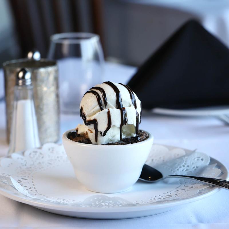 Mocha Cake with Vanilla Bean Gelato photo