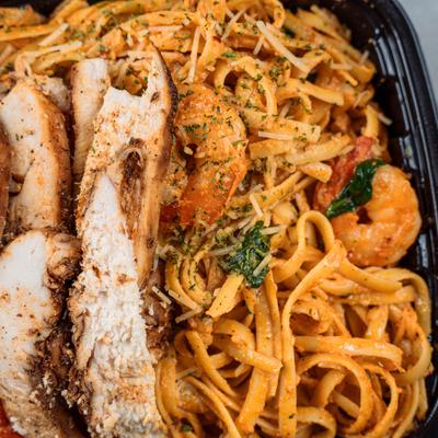 jerk chicken alfredo.