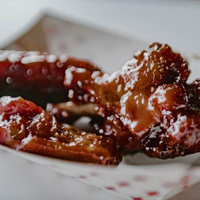 BBQ chicken wings.