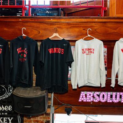 The restaurant's merchandise.