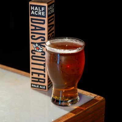 A glass of beer.