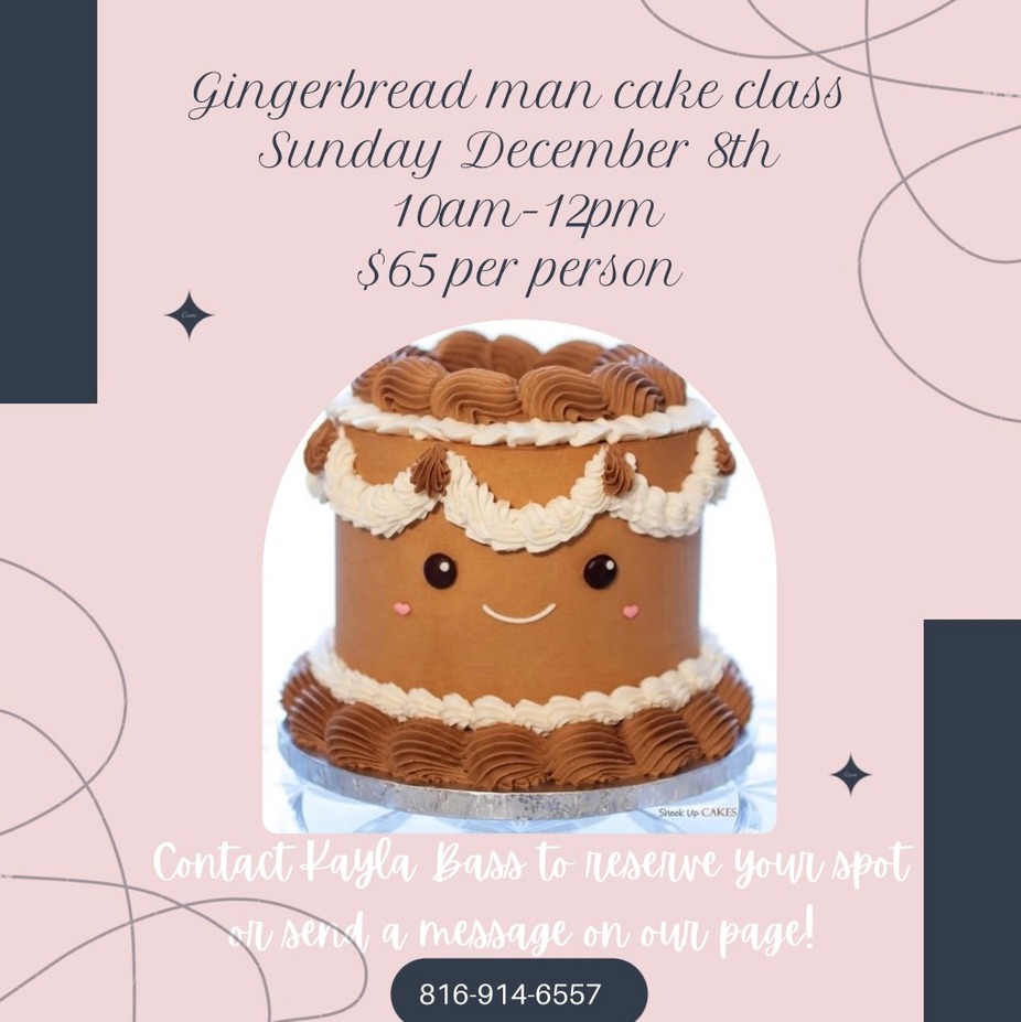 Gingerbread man cake class event photo