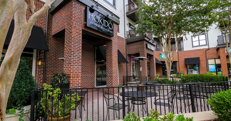 Exterior, seating area in front of the restaurant