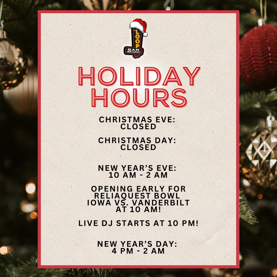 Holiday Hours event photo