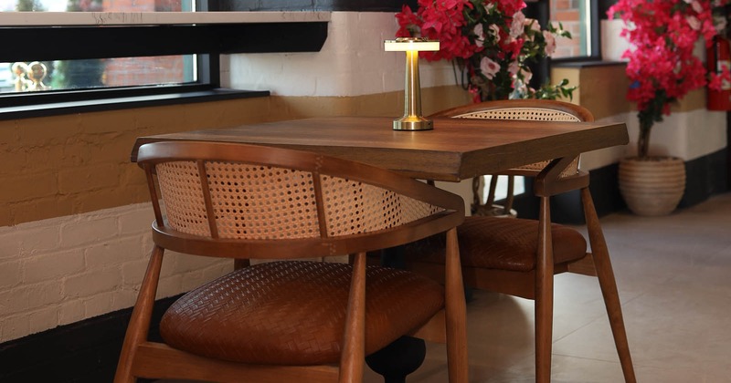 Wooden table and chairs