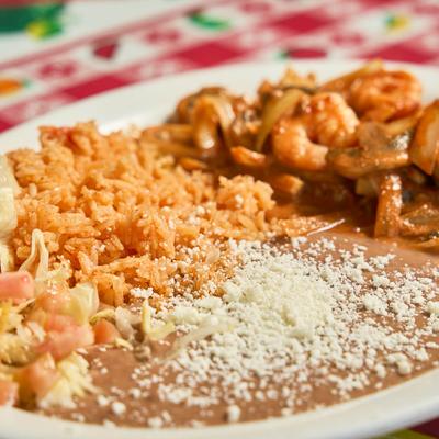 Camarones a la chipotle.